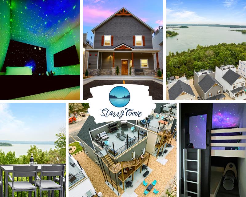 Welcome to STARRY COVE—where starry nights With 6BR/6BA family vacation and lakefront sights make every stay magical!