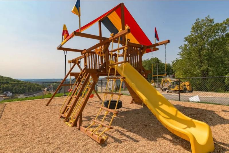 Little adventurers will have a blast at the nearby playground just a short drive away!