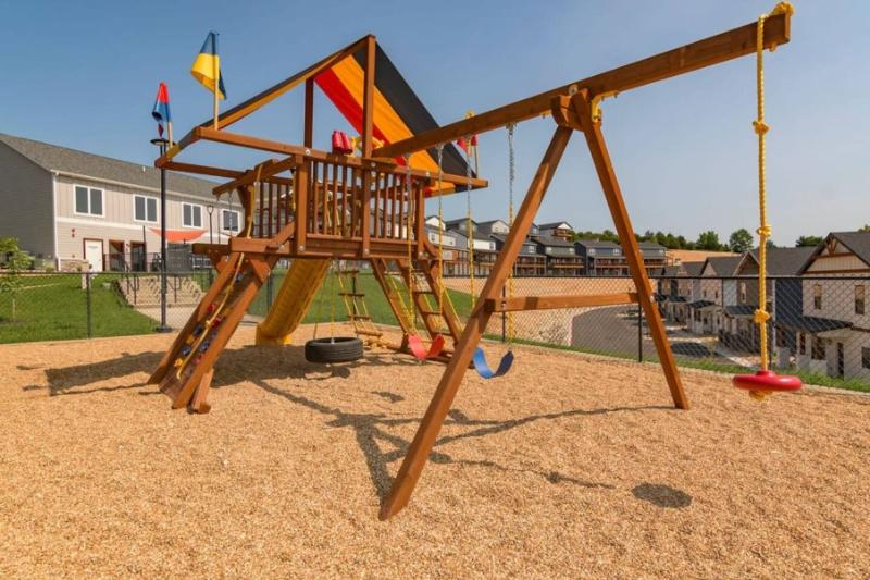 Let the little ones run wild at the playground just a mile from your door.
