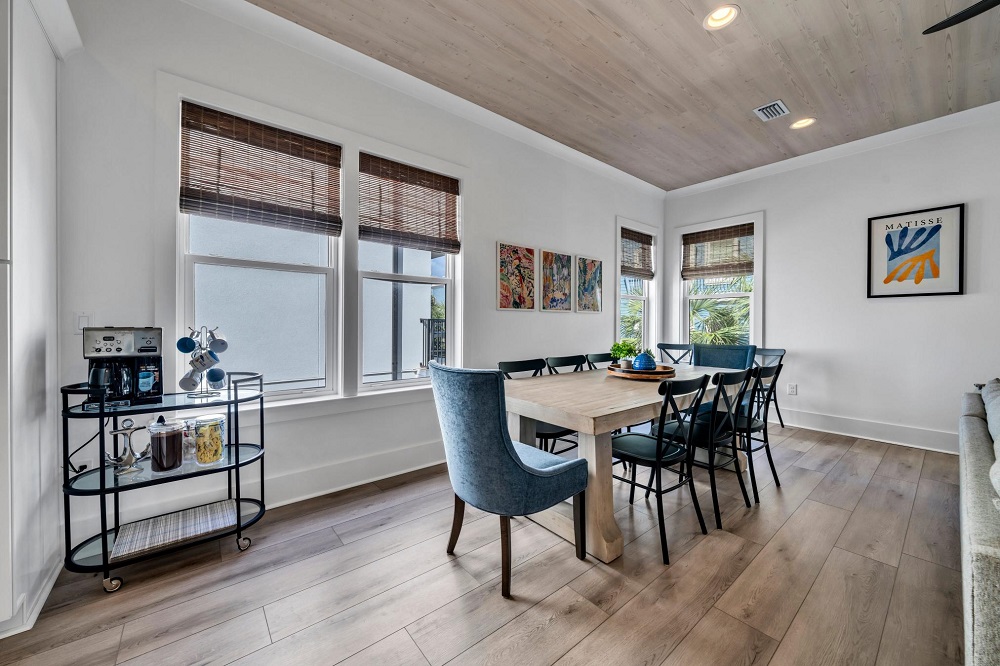 Pull up a chair and dig in—this roomy dining space is perfect for family dinners or competitive game nights.