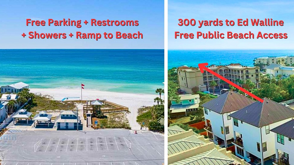 Just a quick stroll to the sand! Ed Walline Beach is a block away—with easy access and plenty of amenities.