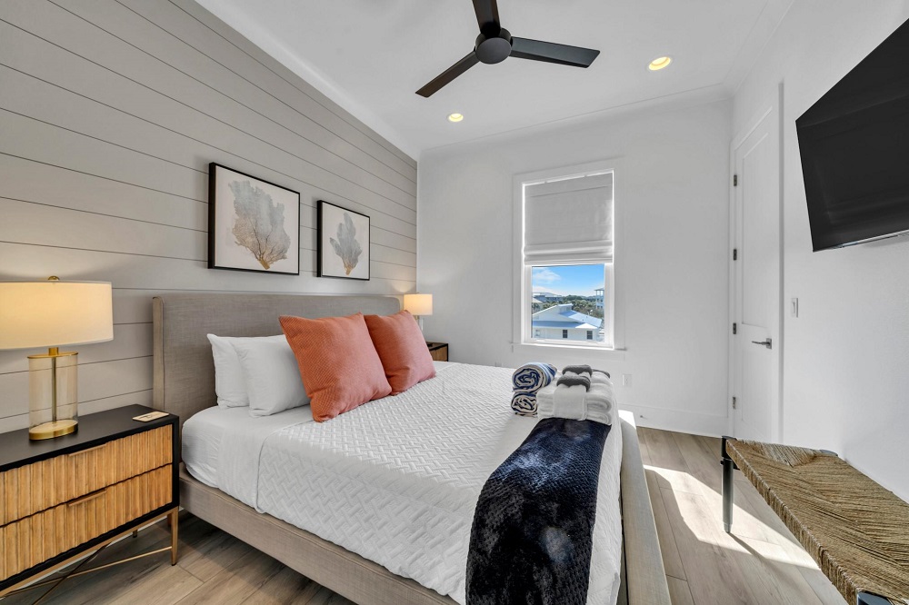 Kick back in this private suite with a beach view, smart TV, and everything you need to feel at home.