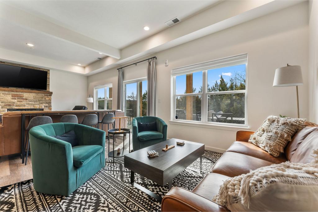 More room for everyone to relax! This cozy second living space is great for game night or quiet time.