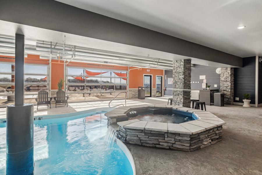 The fun doesn’t stop at Big Dipper! Enjoy the indoor pool and playground nearby at Chateau Mountain Resort.