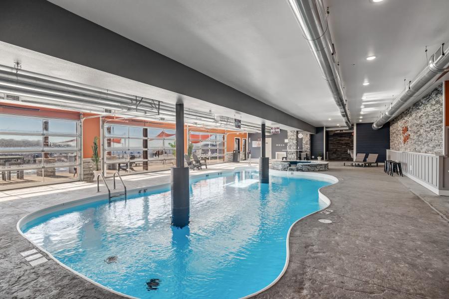 Rain or shine, you can still swim! Head to the indoor pool just a minute away.