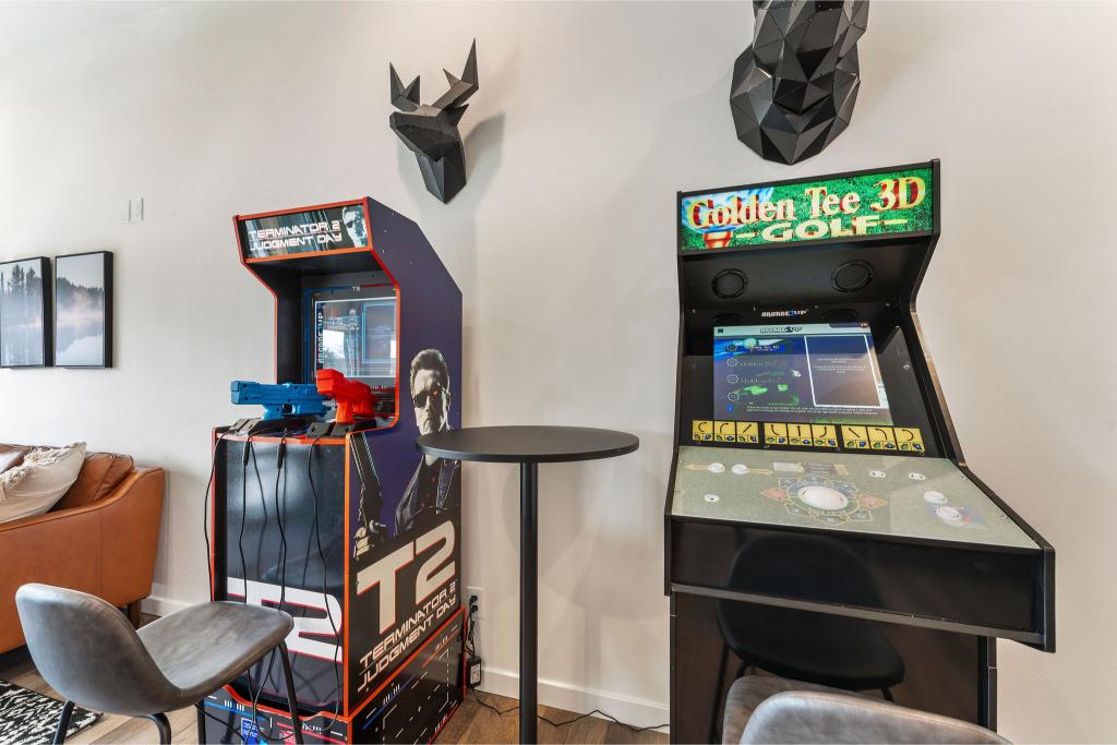 Bring the arcade home—challenge the Terminator or tee off without leaving the house.