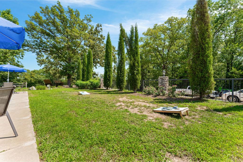 Yard games adjacent to pool