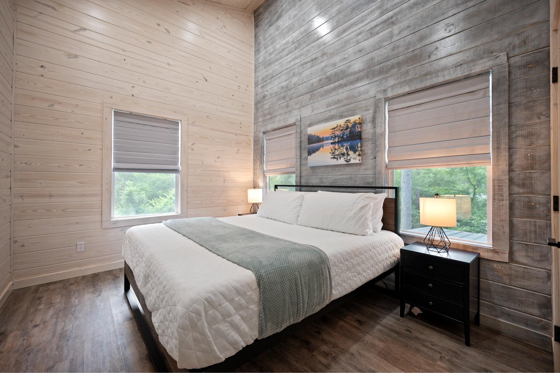 A peaceful escape for parents and little ones—this king suite includes a crib and views that invite deep breaths and quiet mornings.