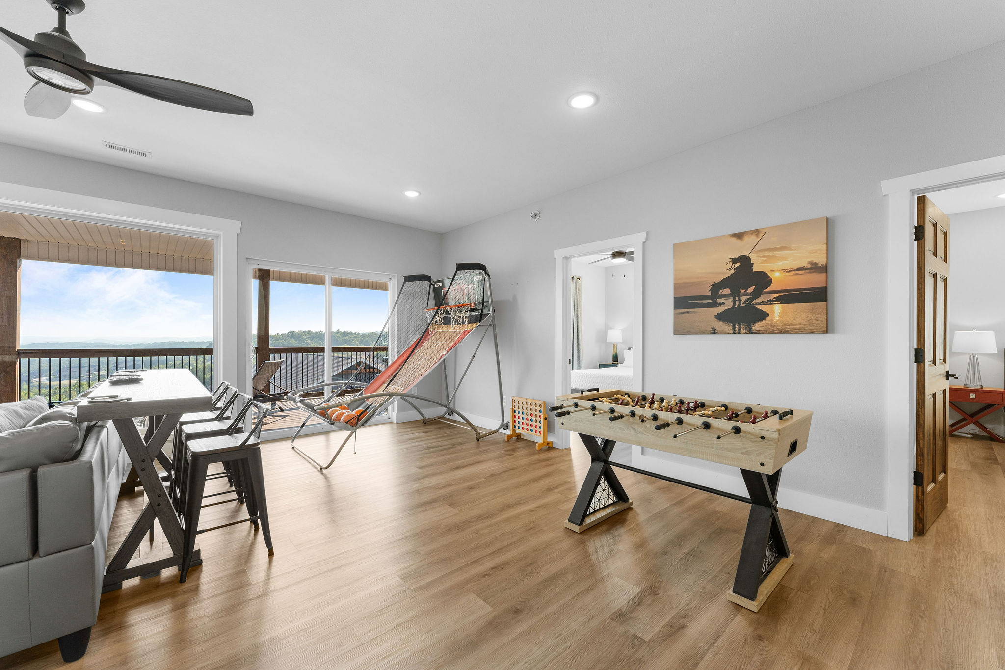 Game on! Shoot hoops, play foosball, or hit the arcade without ever leaving the house.