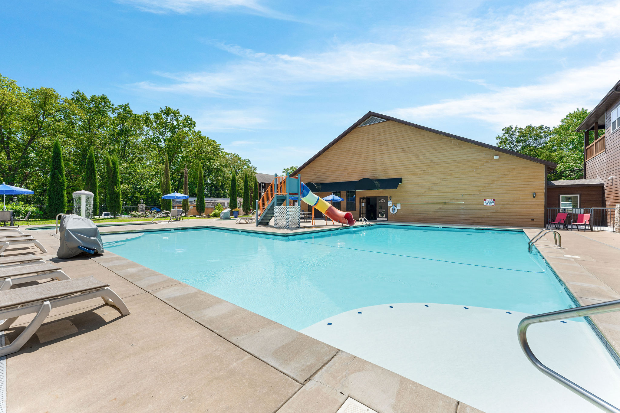 Slide into vacation mode! The pool has something fun for everyone.