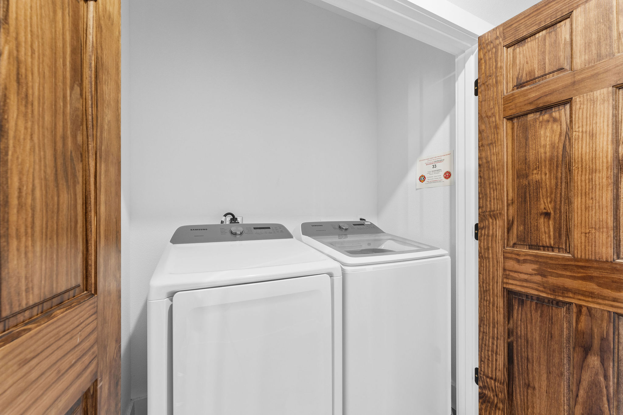 Pack light—laundry’s a breeze with two sets of washers and dryers!