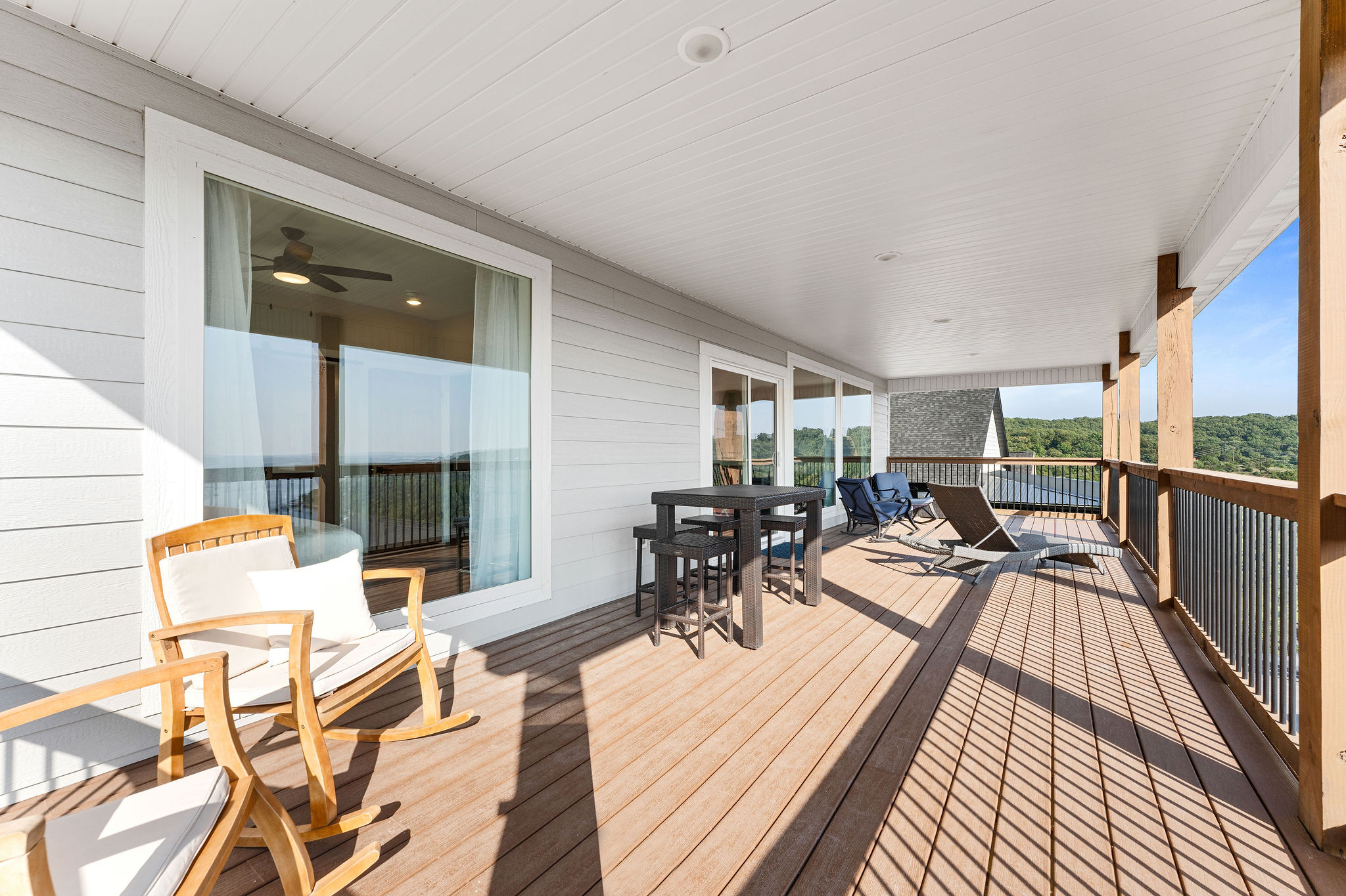Kick back and play a round—this upper deck has room for it all!
