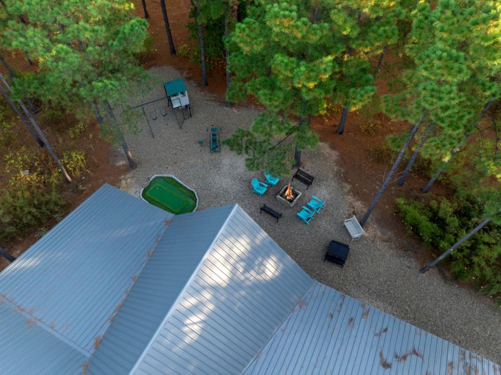 Tucked into the trees and wrapped in quiet—this peaceful setting is made for reconnecting with nature and each other.