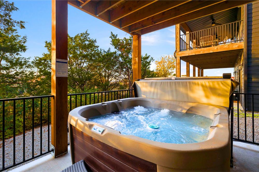 Watch the sun set over the lake as you unwind in the hot tub on the back deck—peace and relaxation, all in one place. End the day in the best way