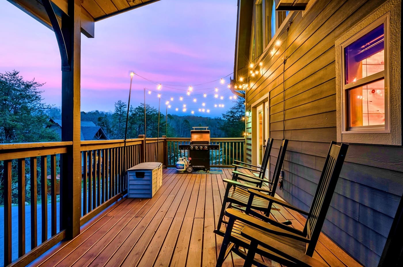 Evenings here are something special with glowing lights, mountain views, and a peaceful setting.