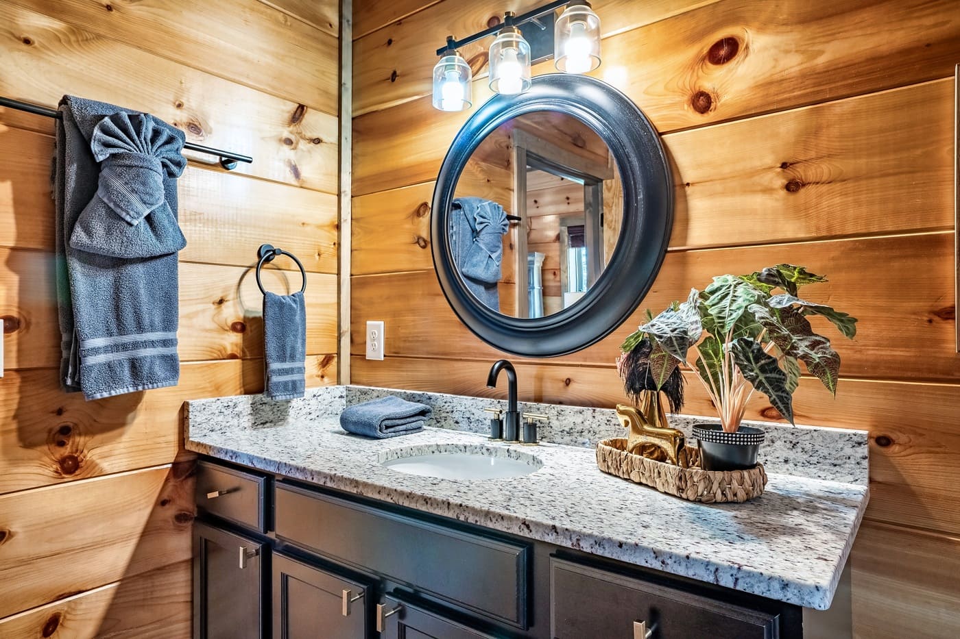 Wake up to mountain views and enjoy the ease of having your own bathroom just steps away.
