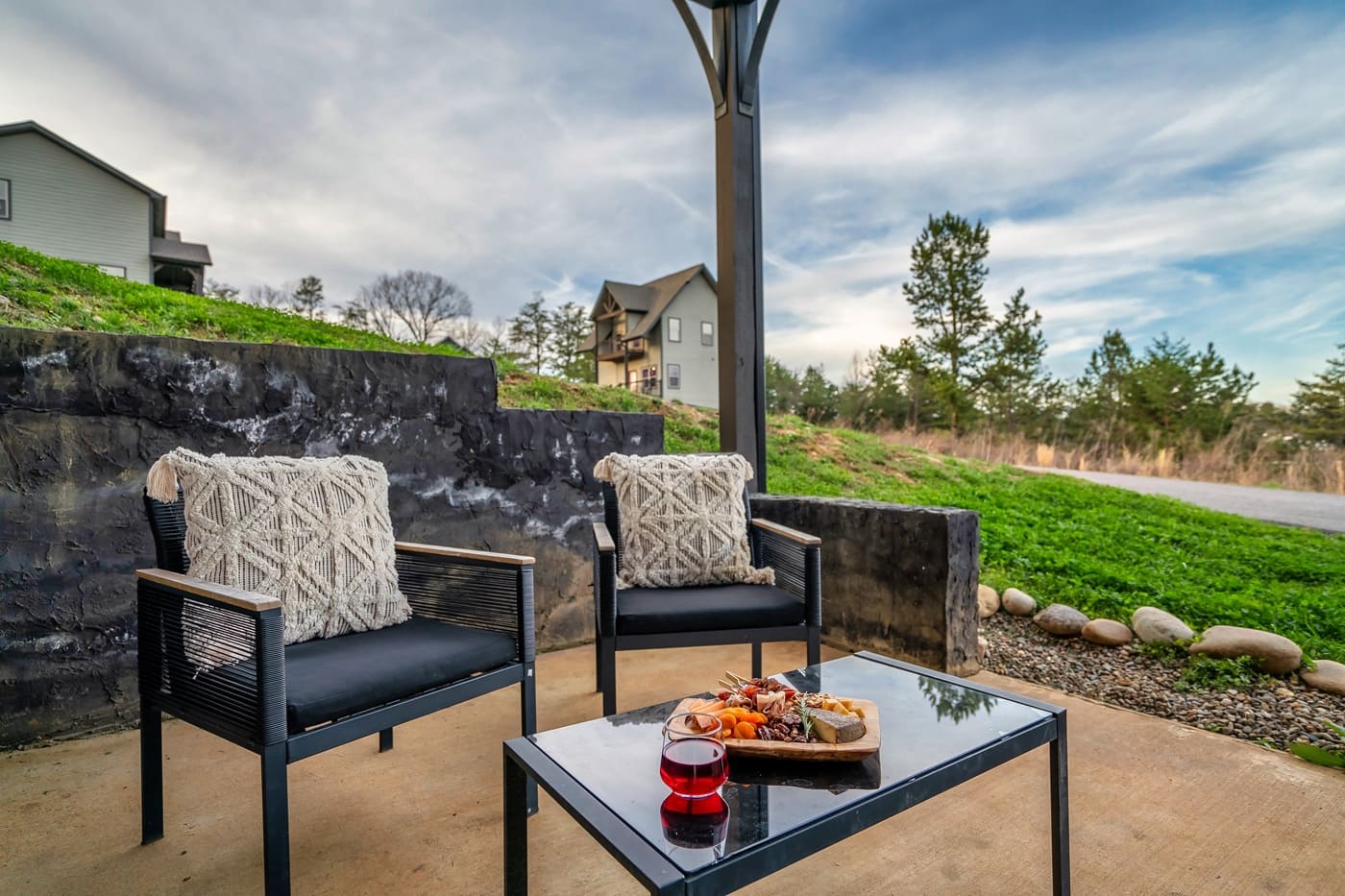 A quiet spot to unwind with a drink and light bites while enjoying the fresh outdoor air.