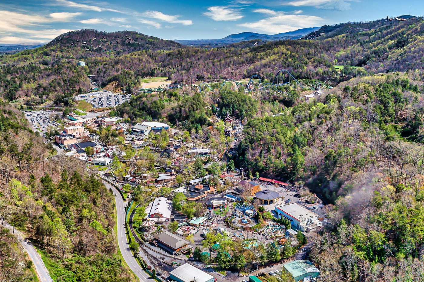 Just minutes away, Dollywood offers rides, shows, and fun for all ages right in the heart of the Smokies.