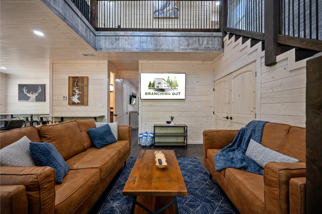 Open-concept layout with connected living spaces and high-speed internet.