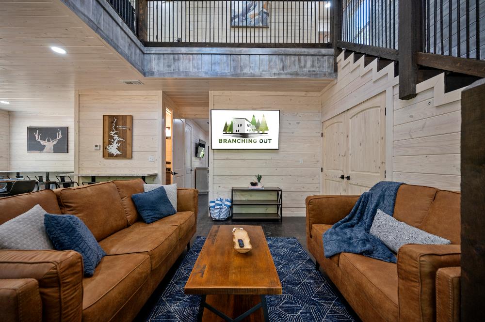 Open-concept layout with connected living spaces and high-speed internet.