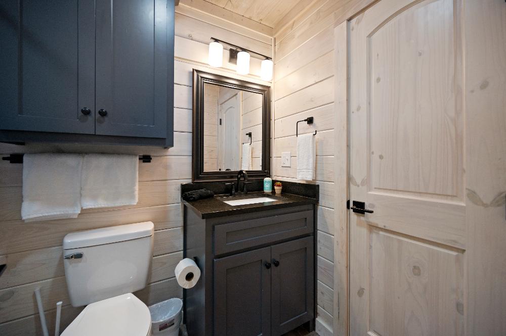 A clean and roomy space that makes getting ready feel easy and comfortable.