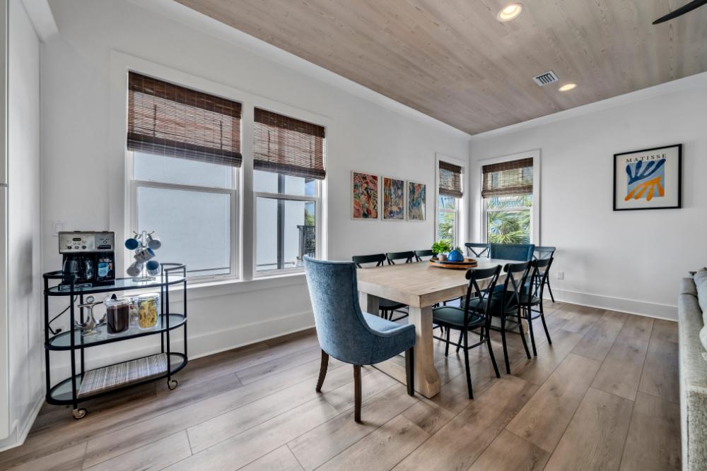 Pull up a chair and dig in—this roomy dining space is perfect for family dinners or competitive game nights.