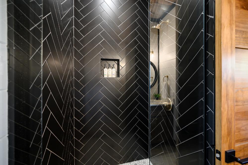 A beautifully tiled shower that turns a morning routine into something worth looking forward to.