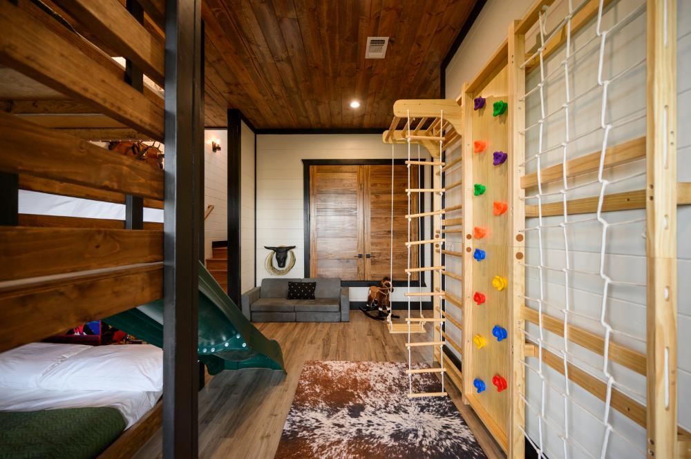 A dedicated bunk zone designed to give kids their own space to play, explore, and wear themselves out before bed.