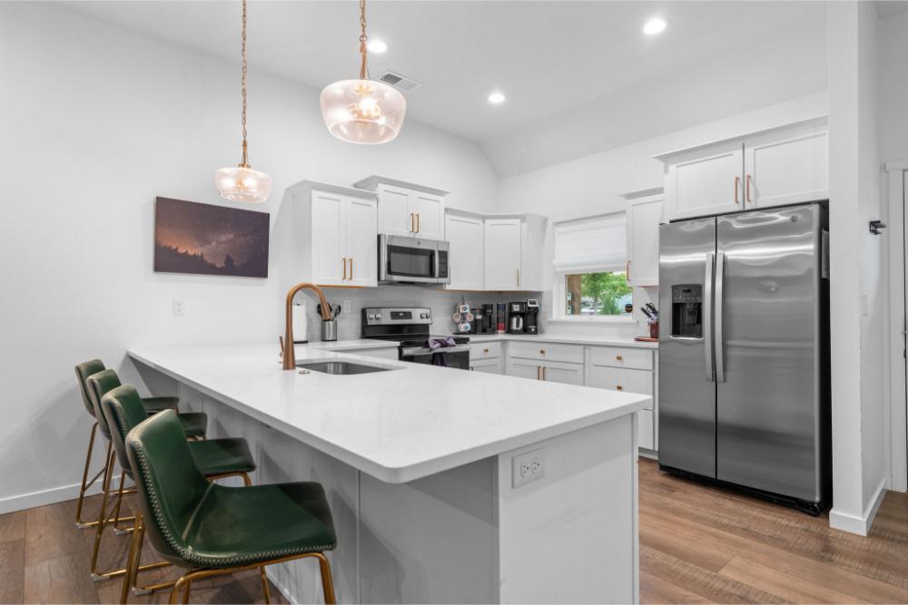 Prepare your favorite meals in a fully stocked kitchen equipped with everything you need for your stay.