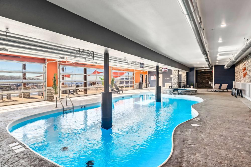 Rain or shine, the fun does not stop. The indoor pool is just a short walk away, making it easy to splash any time of year.