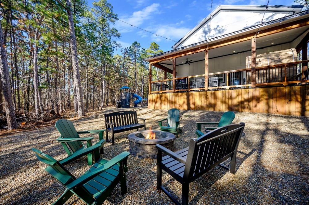 A complete outdoor setup with space to play, gather, and enjoy time together.