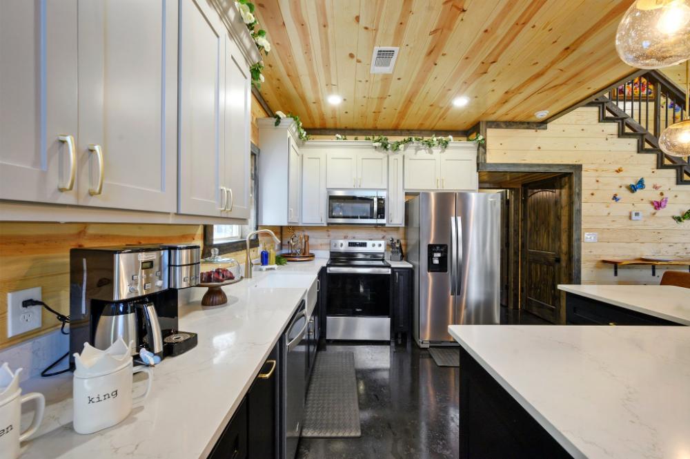 Prepare pancakes, snacks, or full meals in a kitchen that has everything you need.