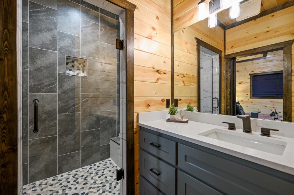 Refresh and relax in your own private luxury tile shower' 